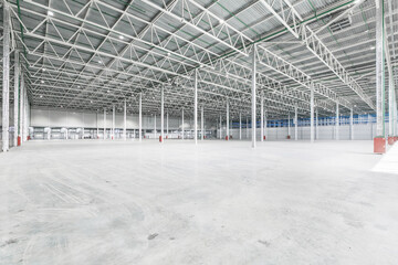 Interior of empty warehouse or garage