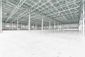 Interior of empty warehouse or garage