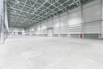 Interior of empty warehouse or garage