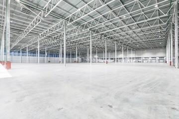 Interior of empty warehouse or garage