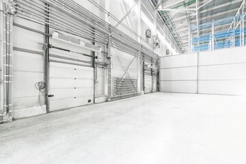 Interior of empty warehouse or garage