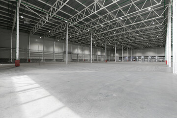 Interior of empty warehouse or garage