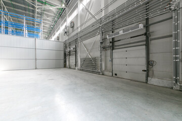 Interior of empty warehouse or garage