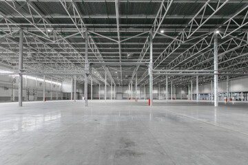 Interior of empty warehouse or garage