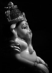 Lord Ganesha Black And White