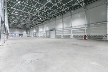 Interior of empty warehouse or garage