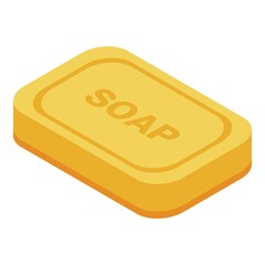 Cleaning soap icon. Isometric of cleaning soap vector icon for web design isolated on white background