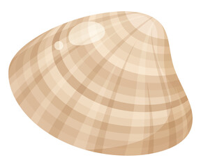 ハマグリのイラスト_1個