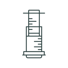 aero press for coffee, line icon