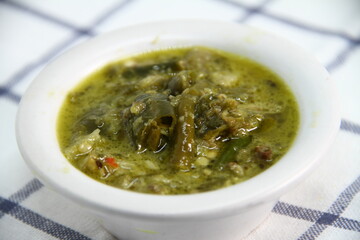 Indonesian Food, Close Up of Green Chili Sauce