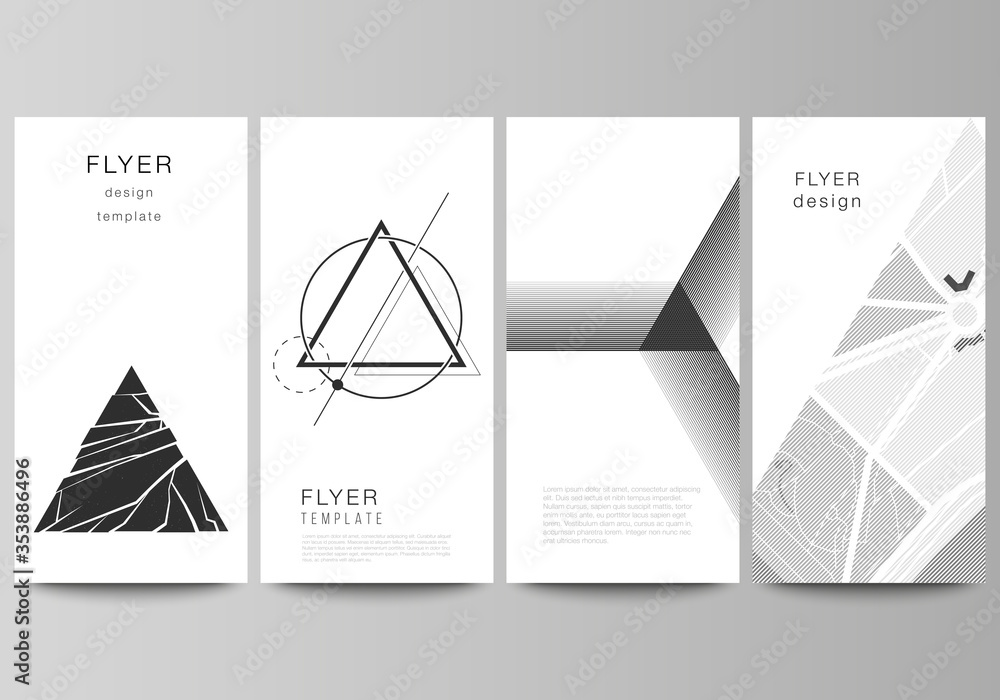 Poster the minimalistic vector illustration of the editable layout of flyer, banner design templates. abstr