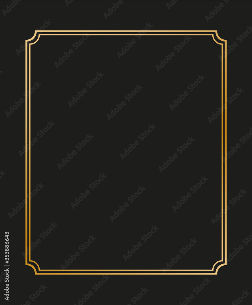Poster vector illustration of art deco borders and frames. creative pattern in the style of the 1920s for y