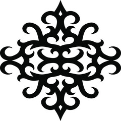 Elegant vector figure with beautiful monograms. Detailed image.