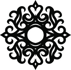 Beautiful vector figure with monograms. Detailed image.