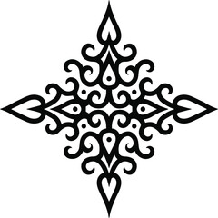 Detailed vector figure with elegant monograms. Detailed image.