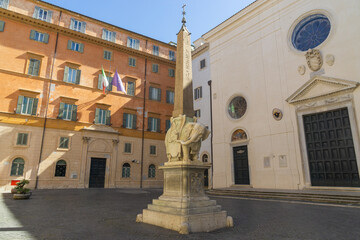 Fototapeta premium Elephant and Obelisk at the Piazza della Minerva, Rome, Italy