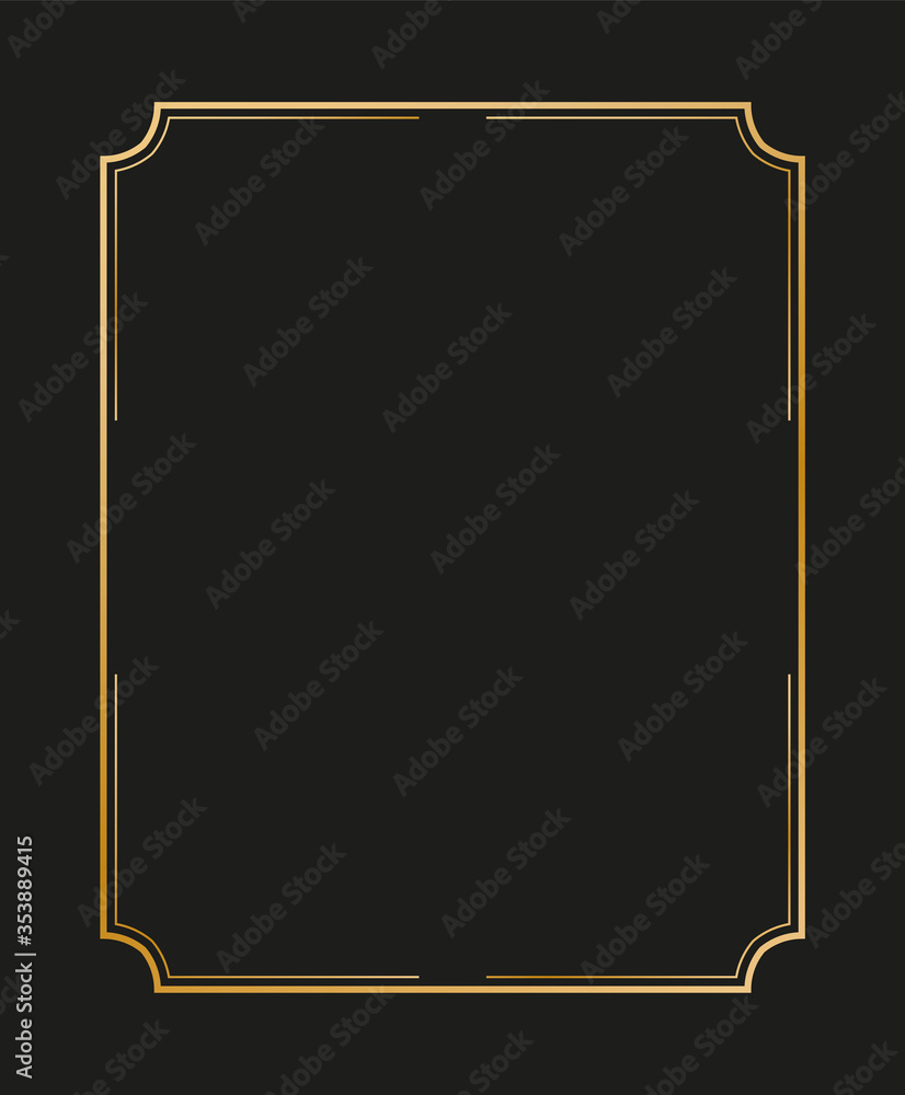 Poster vector illustration of art deco borders and frames. creative pattern in the style of the 1920s for y