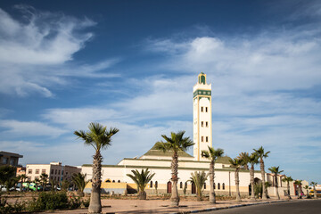 Fototapeta premium Eddarham mosque of Dakhla, Western Sahara, Morocco
