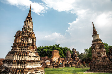 Fototapeta premium Wat Maha That, Ayutthaya historical park, Thailand