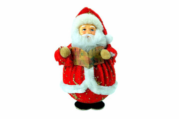 Santa Claus Ornament Isolated on White Background.