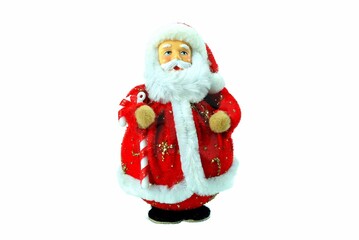 Santa Claus Ornament Isolated on White Background.