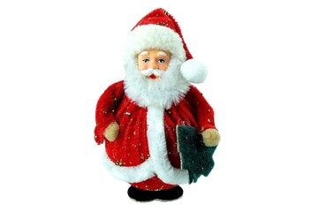 Santa Claus Ornament Isolated on White Background.