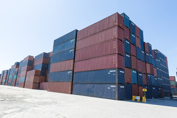 Container stacked at Depot
