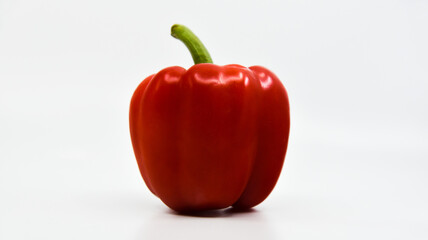 Red pepper with a white background