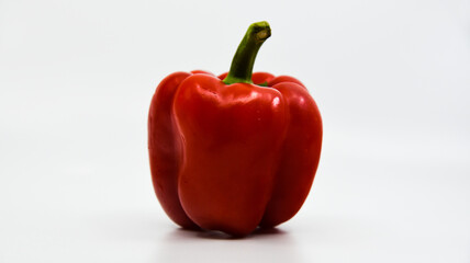 Red pepper with a white background