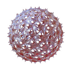 Fused Glass Ornament Isolated On White Background