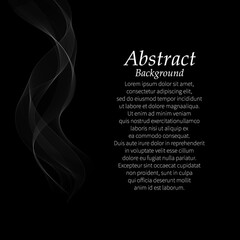 white smoke wave. vector abstract lines. template for advertising. eps 10