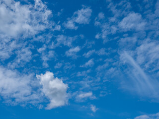 Wolkenlandschaft Blauer Himmer Wolkenart Hintergrund 01