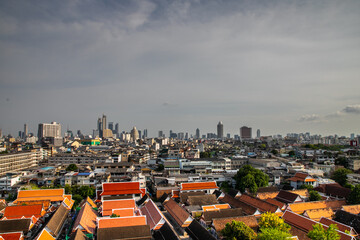 Bangkok cityscape from the Golden Mountain, Thailand