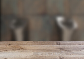 Background with empty wooden table. Flooring