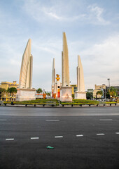 Obraz premium Democracy Monument (without people and traffic) is a monument in the centre of Bangkok, Thailand
