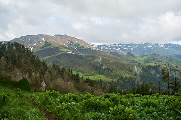 Acheshbok Mountains and Pass Devil's Gate in the natural park