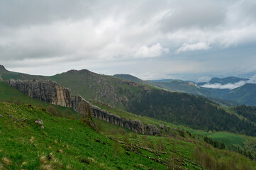 Acheshbok Mountains and Pass Devil's Gate in the natural park