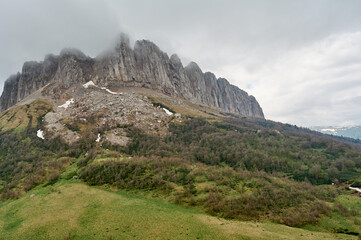Acheshbok Mountains and Pass Devil's Gate in the natural park