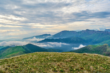 Acheshbok Mountains and Pass Devil's Gate in the natural park