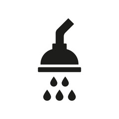 Shower icon on white background.