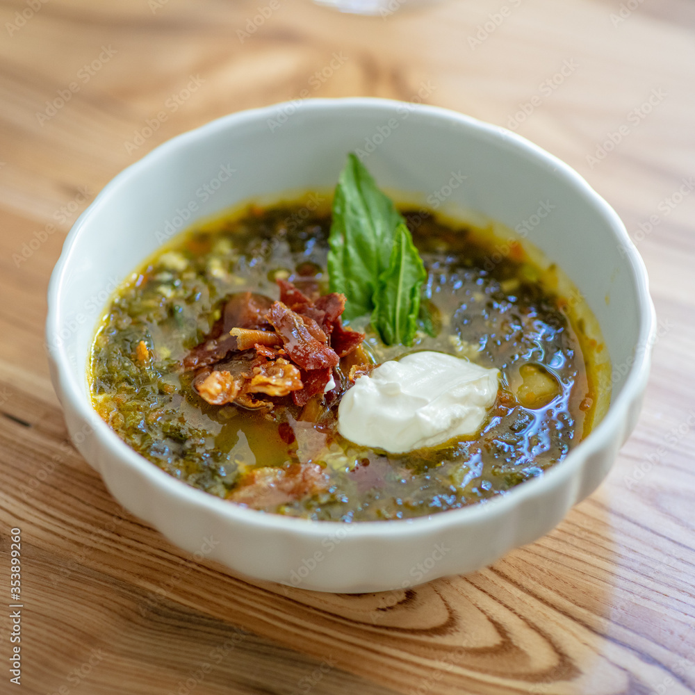 Canvas Prints bowl of sorrel soup