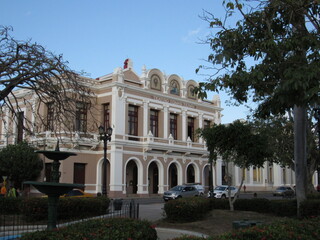 Cienfuegos, Cuba - January 29, 2020:Tomas Terry Theater in Jose Marti Park, the UNESCO World...