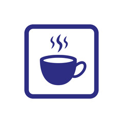 Coffee cup icon on white background.