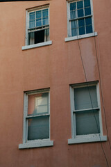 Fototapeta na wymiar old windows on the wall