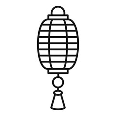 Asian chinese lantern icon. Outline asian chinese lantern vector icon for web design isolated on white background