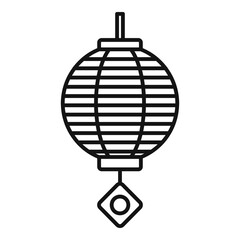 New year chinese lamp icon. Outline new year chinese lamp vector icon for web design isolated on white background