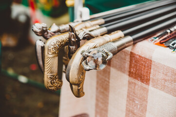 Canes with exclusive handles in the form of animals. Walking sticks in a masterful steampunk style