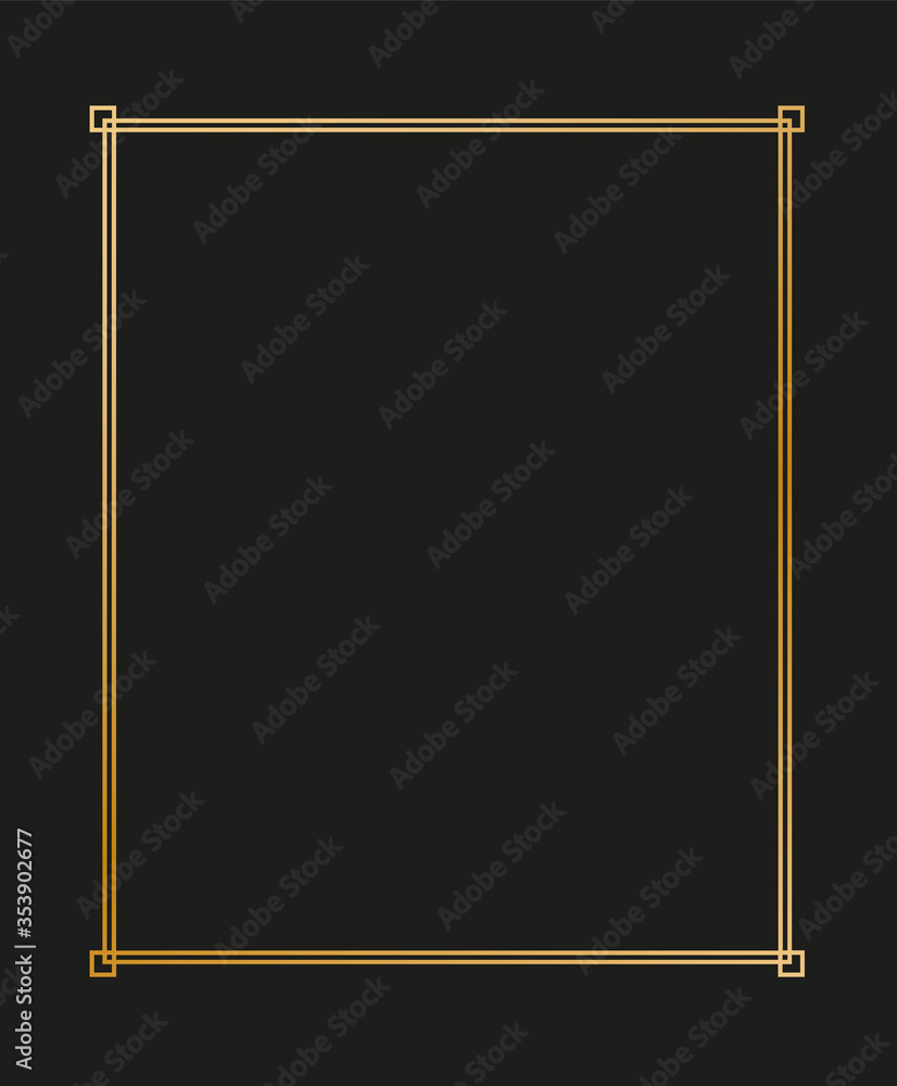 Poster vector illustration of art deco borders and frames. creative pattern in the style of the 1920s for y
