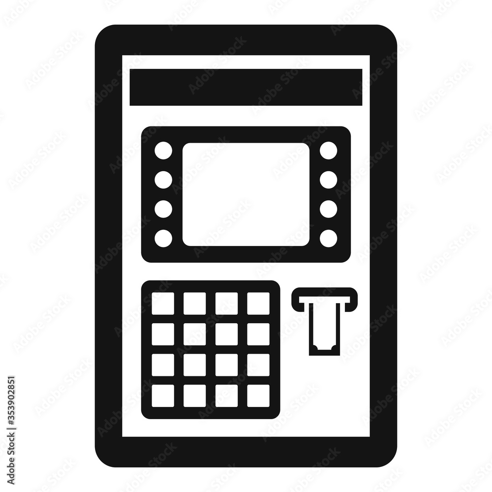 Poster atm pin code icon. simple illustration of atm pin code vector icon for web design isolated on white 