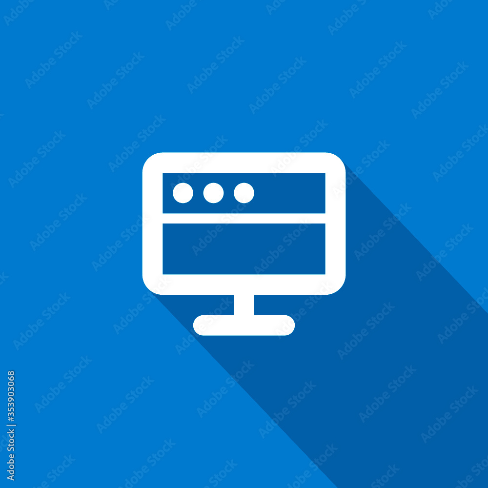 Aufkleber monitor isolated minimal single flat icon. gadget line vector icon for websites and mobile minimalis